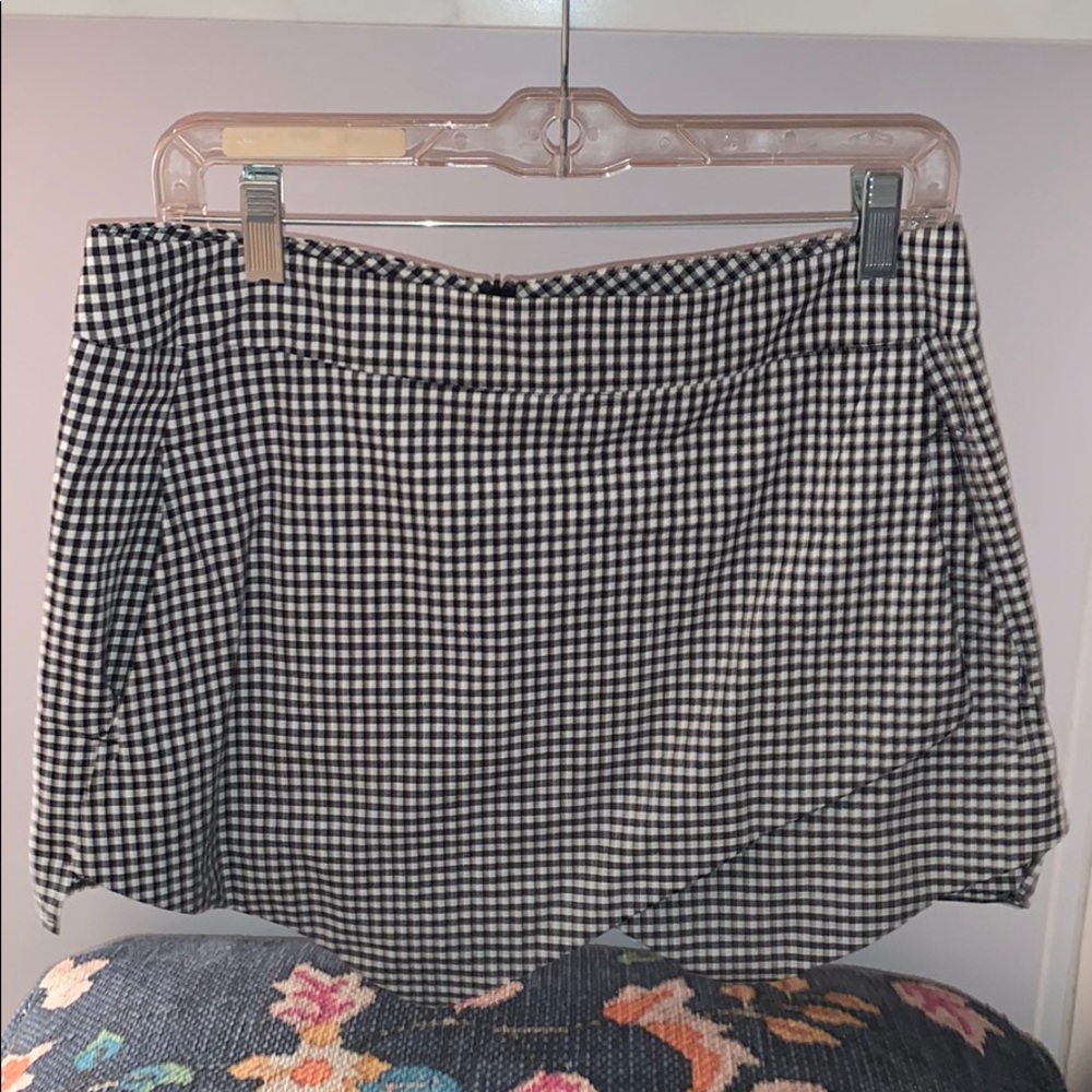 Aqua Gingham Skort